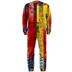 Conundrum I, Abstract Rainbow Woman Goddess  Onepiece Jumpsuit (men)  by DianeClancy