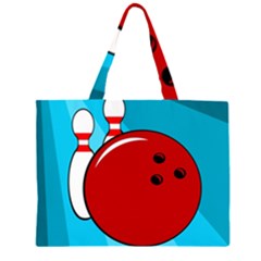 Bowling  Zipper Large Tote Bag by Valentinaart