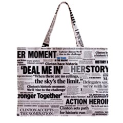 Hillary 2016 Historic Headlines Zipper Mini Tote Bag by blueamerica