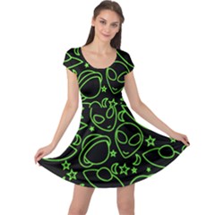 Alien Invasion  Cap Sleeve Dresses by BubbSnugg