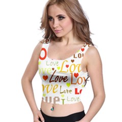 Valentine s Day Pattern Crop Top by Valentinaart