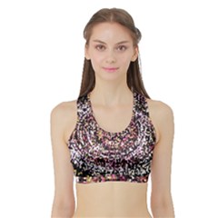 Mosaic Colorful Abstract Circular Sports Bra With Border by Amaryn4rt