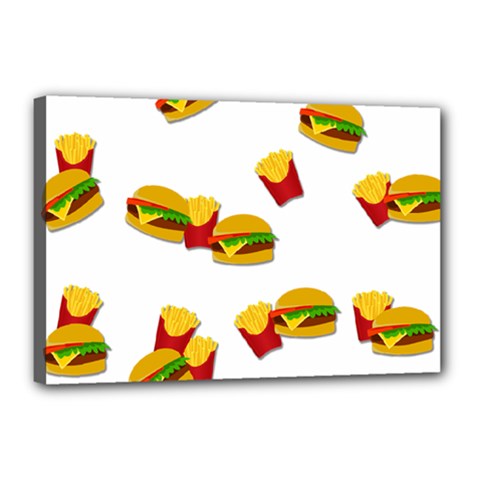 Hamburgers And French Fries  Canvas 18  X 12  by Valentinaart