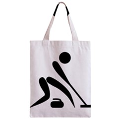 Curling Pictogram  Zipper Classic Tote Bag by abbeyz71