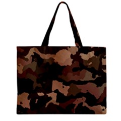 Background For Scrapbooking Or Other Camouflage Patterns Beige And Brown Zipper Mini Tote Bag by Nexatart