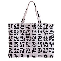 Anchor Puzzle Booklet Pages All Black Zipper Mini Tote Bag by Simbadda
