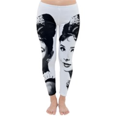 Audrey Hepburn Classic Winter Leggings by Valentinaart