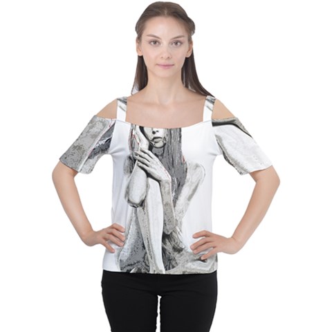 Stone Girl Women s Cutout Shoulder Tee by Valentinaart