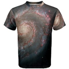 Whirlpool Galaxy And Companion Men s Cotton Tee by SpaceShop