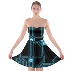 A Completely Seamless Background Design Circuitry Strapless Bra Top Dress by Amaryn4rt