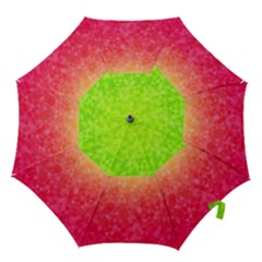 Colorful Abstract Triangles Pattern  Hook Handle Umbrellas (medium) by TastefulDesigns