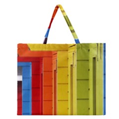Abstract Minimalism Architecture Zipper Large Tote Bag by Simbadda