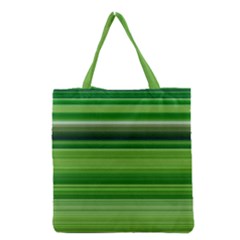 Horizontal Stripes Line Green Grocery Tote Bag by Mariart