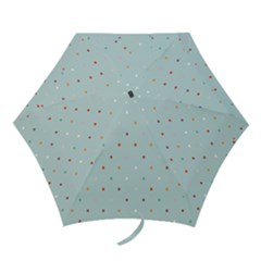 Polka Dot Flooring Blue Orange Blur Spot Mini Folding Umbrellas by Mariart