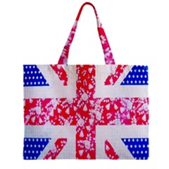 British Flag Abstract British Union Jack Flag In Abstract Design With Flowers Zipper Mini Tote Bag by Nexatart