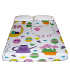 Cute Easter Pattern Fitted Sheet (king Size) by Valentinaart