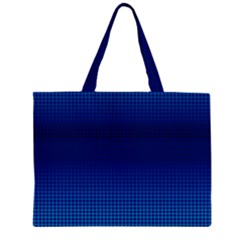 Blue Dot Zipper Large Tote Bag by PhotoNOLA