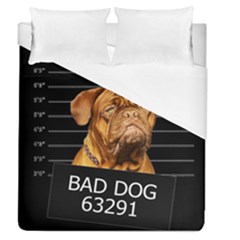 Bad Dog Duvet Cover (queen Size) by Valentinaart