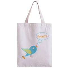 Cute Tweet Zipper Classic Tote Bag by linceazul