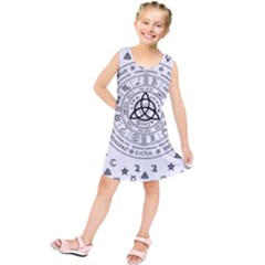 Witchcraft Symbols  Kids  Tunic Dress by Valentinaart