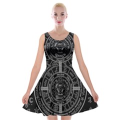 Witchcraft Symbols  Velvet Skater Dress by Valentinaart