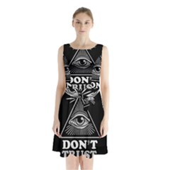 Illuminati Sleeveless Waist Tie Chiffon Dress by Valentinaart