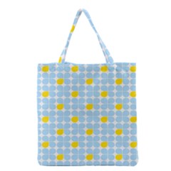 Retro Stig Lindberg Vintage Posters Yellow Blue Grocery Tote Bag by Mariart