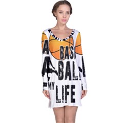 Basketball Is My Life Long Sleeve Nightdress by Valentinaart