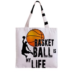 Basketball Is My Life Zipper Grocery Tote Bag by Valentinaart