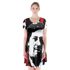 Pablo Escobar  Short Sleeve V-neck Flare Dress by Valentinaart