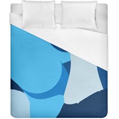 Blue Polka Duvet Cover (california King Size) by Mariart
