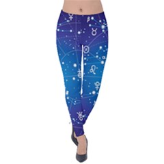 Astrology Illness Prediction Zodiac Star Velvet Leggings by Mariart