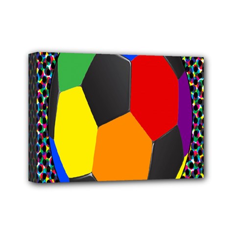 Team Soccer Coming Out Tease Ball Color Rainbow Sport Mini Canvas 7  X 5  by Mariart
