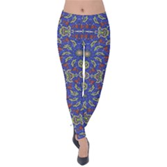 Colorful Ethnic Design Velvet Leggings by dflcprintsclothing