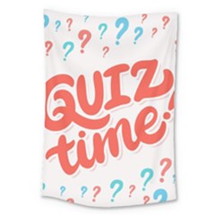 Question Mark Quiz Time Large Tapestry by Mariart
