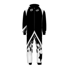 Silhouette Heart Black Design Hooded Jumpsuit (kids) by Nexatart