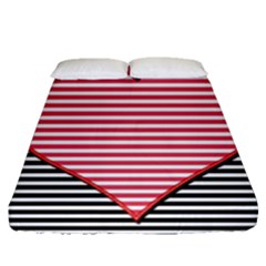 Heart Stripes Symbol Striped Fitted Sheet (queen Size) by Nexatart