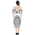 Flat Tire Vehicle Wear Street Shoulder Tie Bardot Midi Dress View2