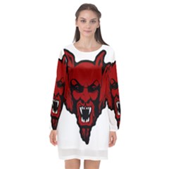 Dracula Long Sleeve Chiffon Shift Dress  by Valentinaart