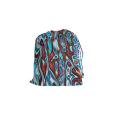 Dizzy Stone Wave Drawstring Pouches (small)  by Mariart