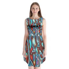 Dizzy Stone Wave Sleeveless Chiffon Dress   by Mariart