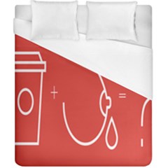 Caffeine And Breastfeeding Coffee Nursing Red Sign Duvet Cover (california King Size) by Mariart