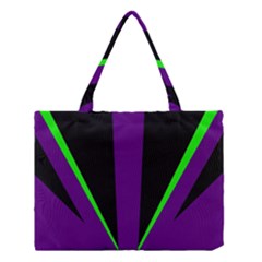 Rays Light Chevron Purple Green Black Line Medium Tote Bag by Mariart