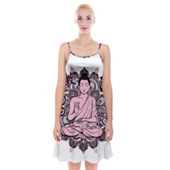 Ornate Buddha Spaghetti Strap Velvet Dress by Valentinaart