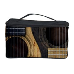 Old And Worn Acoustic Guitars Yin Yang Cosmetic Storage Case by JeffBartels