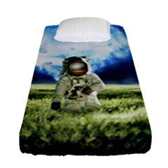 Astronaut Fitted Sheet (single Size) by BangZart