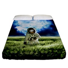 Astronaut Fitted Sheet (california King Size) by BangZart