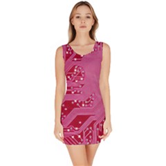 Pink Circuit Pattern Bodycon Dress by BangZart