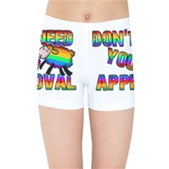 Dont Need Your Approval Kids Sports Shorts by Valentinaart