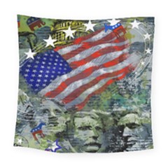 Usa United States Of America Images Independence Day Square Tapestry (large) by BangZart